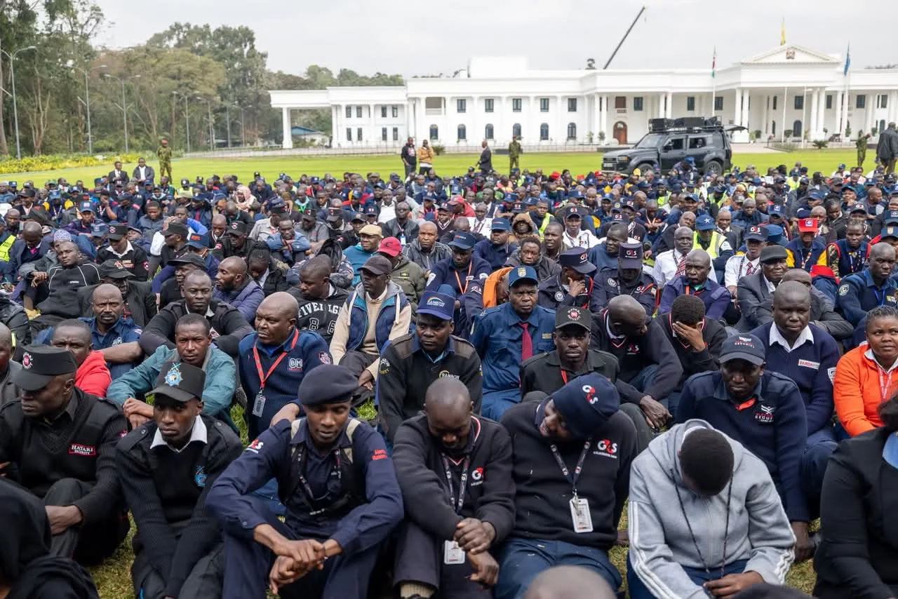 President William Ruto Hosts Over 10,000 Nairobi Security Guards at State House as Major Reforms Loom