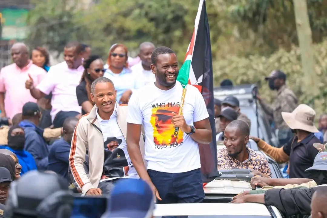 Edwin Sifuna addressing thousands at Jacaranda Grounds Nairobi on September 13 2026 during Linda Mwananchi rally