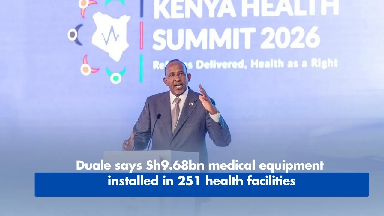 Health CS Aden Duale speaking at Kenya Health Summit 2026 at KICC