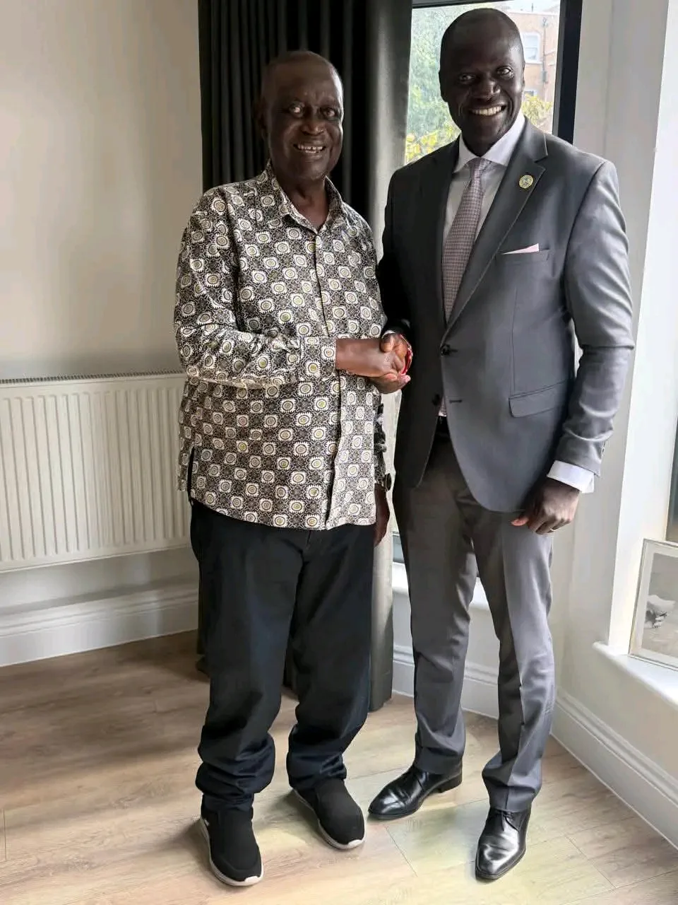 Oburu Oginga Hosts Maurice Makoloo During UK Medical Trip