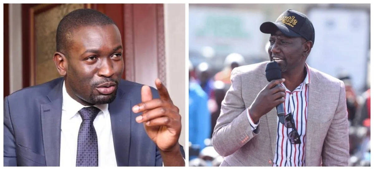 Nairobi Senator Edwin Sifuna and President William Ruto in a split image ahead of 2027 election