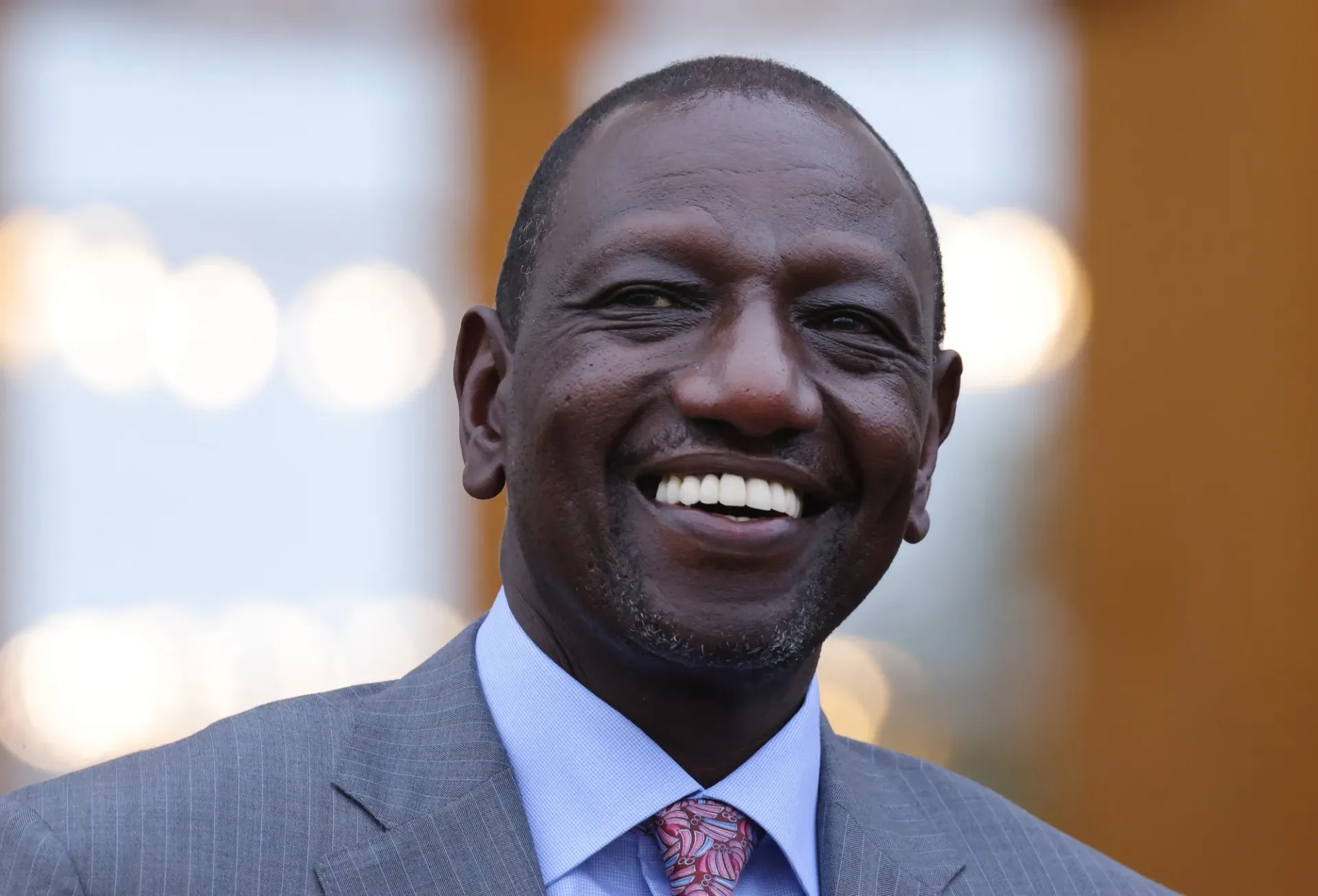 President William Ruto smiling during a past official function in Nairobi