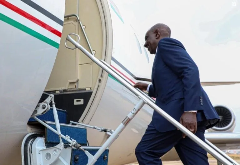 President William Ruto boarding Kenya plane to fly to US for UN General Assembly