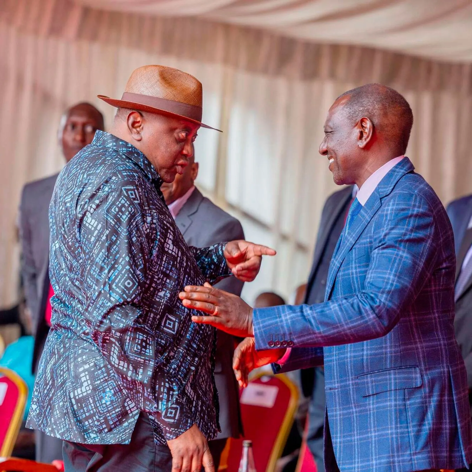 Former president Uhuru Kenyatta and William ruto.