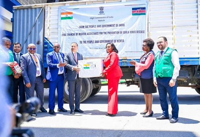 Kenya receive donations from India.