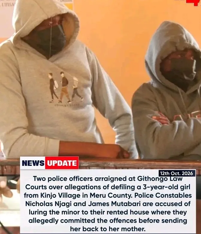 Two police officers Nicholas Njagi and James Mutambari