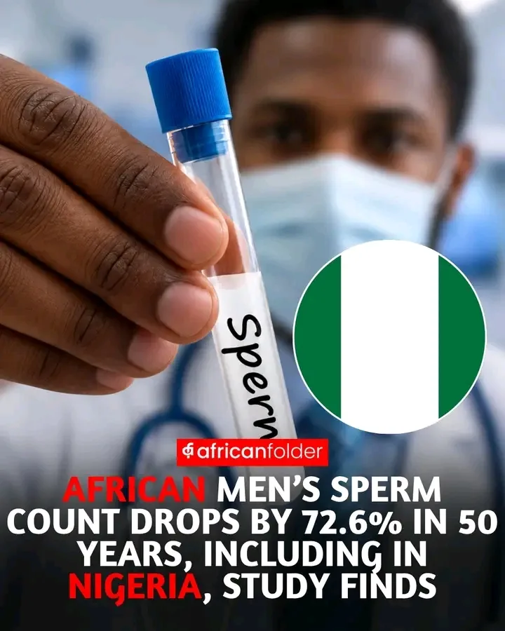 A test showing a decline in African men sperm concentration.