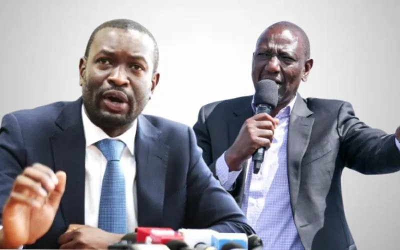 Edwin sifuna and president William ruto.