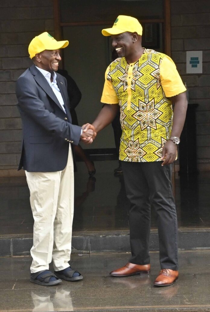 Nyandarua County Senator Mwangi Githiomi with Deputy president William RUTO