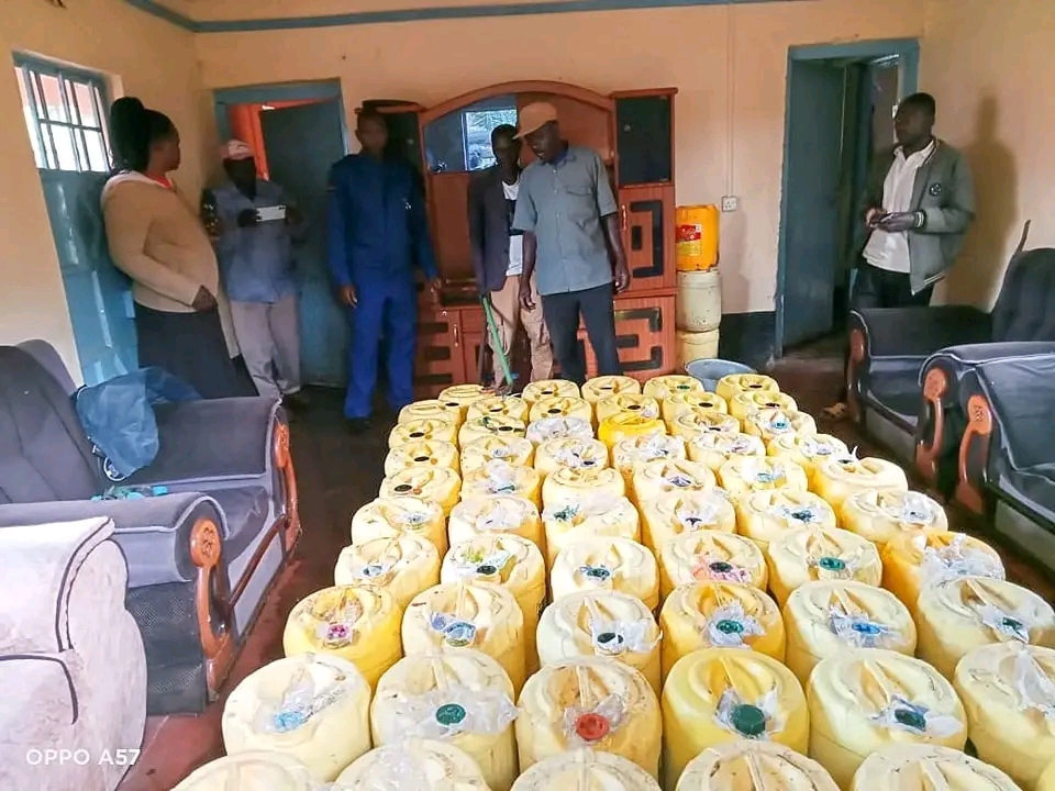SHOCK RAID: Police Seize 1,300 Litres of Deadly Chang’aa in Kisii as Prime Suspect Escapes